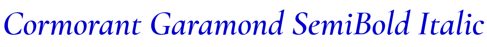 Cormorant Garamond SemiBold Italic шрифт